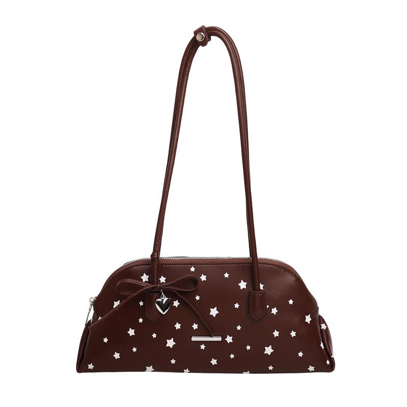 New PU Stars Bow Zipper Sweet Bag Exquisite Texture Fashion Shoulder Bags 2026 High Quality Affordable Luxury Satchels Bags