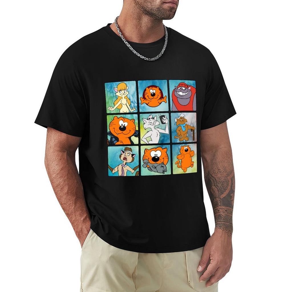 Heathcliff Multiple Squares Tshirt Summer Holiday Casual Tee