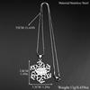 Hindu Buddhist Lotus Stainless Steel OM Symbol Necklace for Women Men Gold Silver Color Spiritual Snake Chain Necklace Jewelry