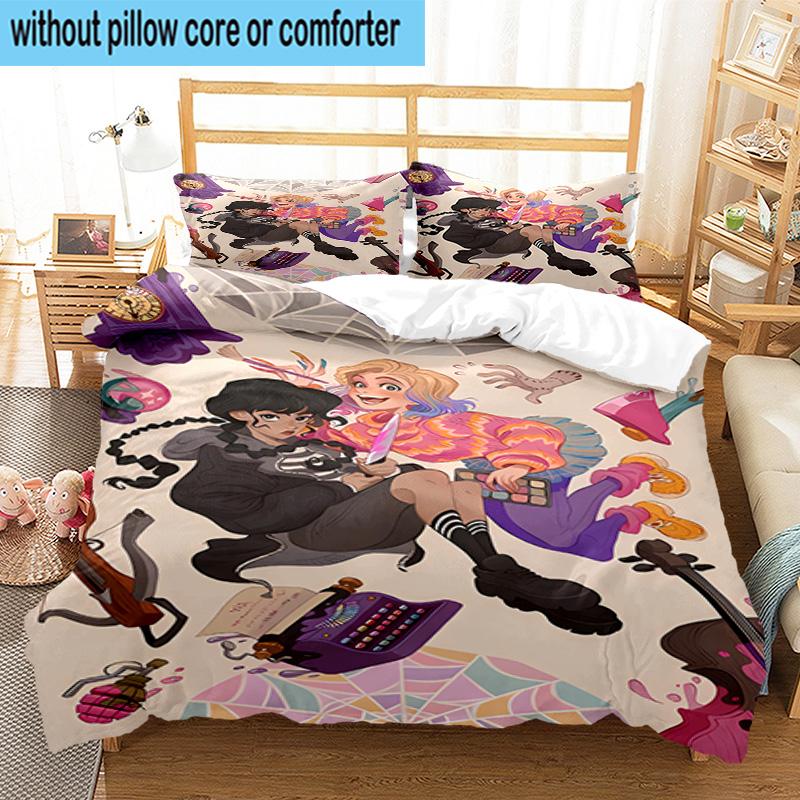 3PCS Stained Glass Gothic Romance 3pcs Bedding,Including 3PCS Duvet Cover And 2pcs Pillowcases Perfect for Christmas,Ideal for Bedroom, Dormitory