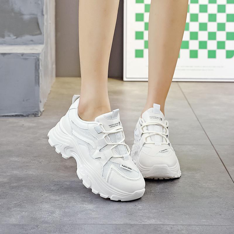 Dad shoes new trendy and versatile 2025 spring popular sports little white shoes children's flat-soled heightening shoes J05