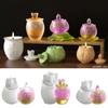 Colorful Lotus Flower Lamps and Lanterns Storage Jar Silicone Mold Aromatherapy Candle Cups Plaster Flower Pots Diy Drip Moulds