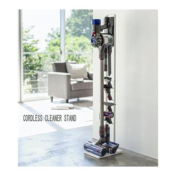 Cordless Cleaner Stand Black Tower Cordless Cleaner Stand Vacuum Cleaner Storage Stylish Yamazaki Jitsugyo