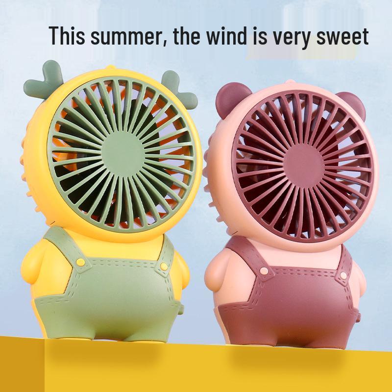 Cartoon USB Handheld Mini Fan: Portable Electric Fan for Kids, Students, and Gifts