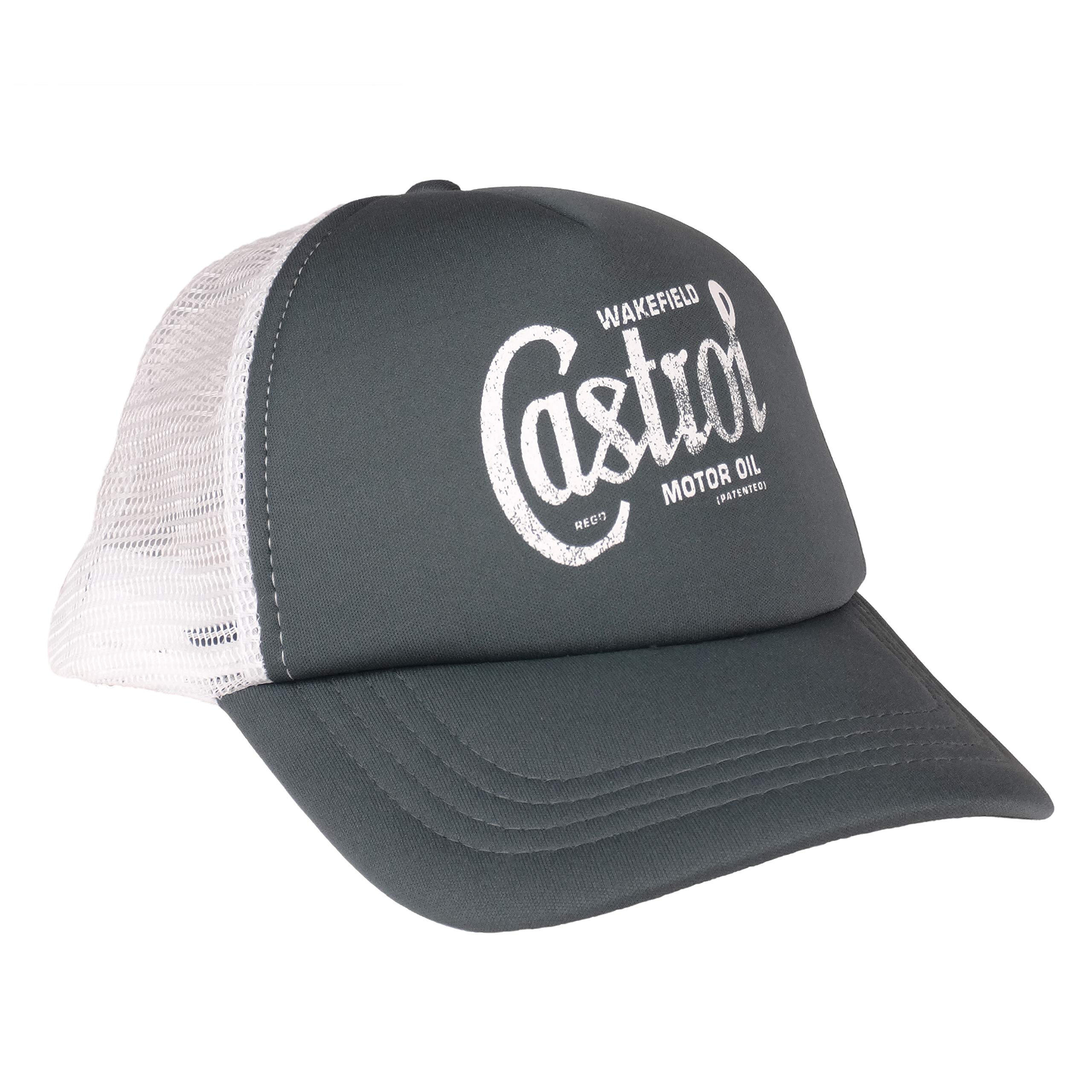 

Castrol Official Merchandise Heritage Logo Mesh Sporty and Casual Castrol UJP10032 Cap, Gray/Free Size, Adjustable, Design,