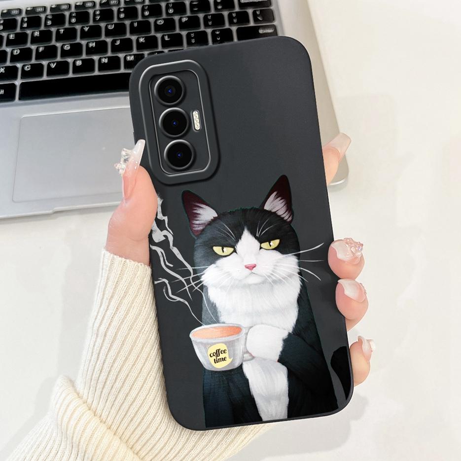 For Tecno Pova 3 Case LF7n Stylish Candy Panted Cover Shockproof Phone Case For Tecno Pova 3 Pova3 Soft Fundas 6.9'' Matte Coque