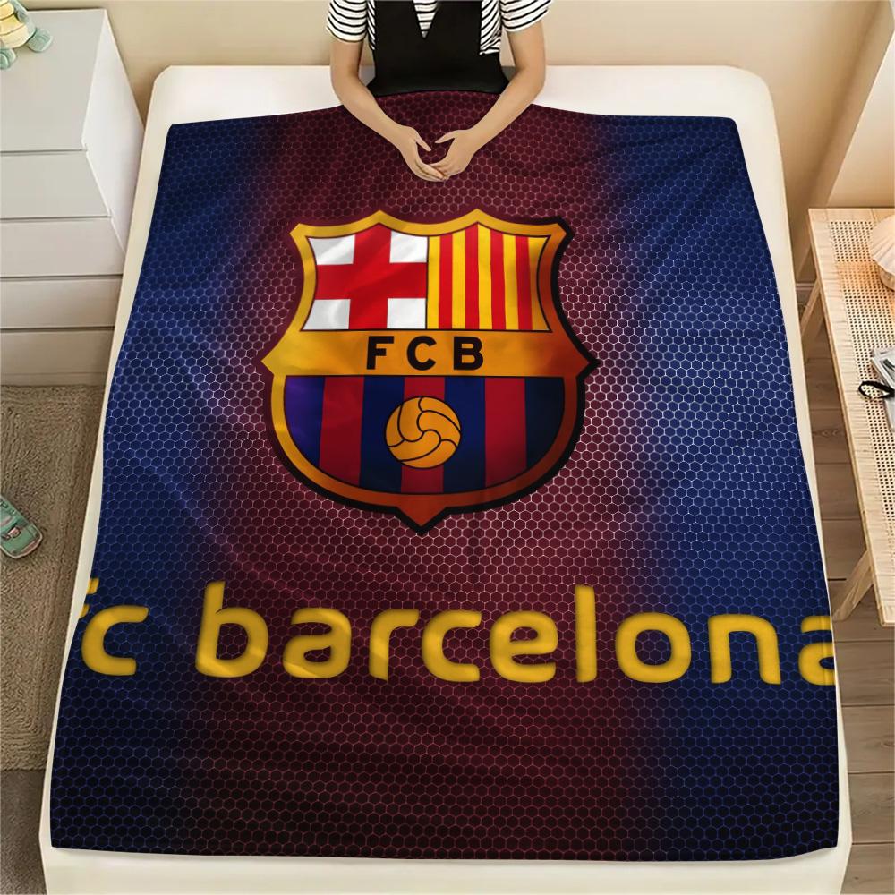 FC Barcelona  Print Flannel Blanket, High Quality Comfortable for All Seasons, Home Decor, Warmth and Comfort