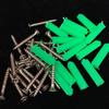 Green 6mm & 8mm Plastic Expansion Tube with Self-Tapping Screw Wall Plug, M6 & M8.
