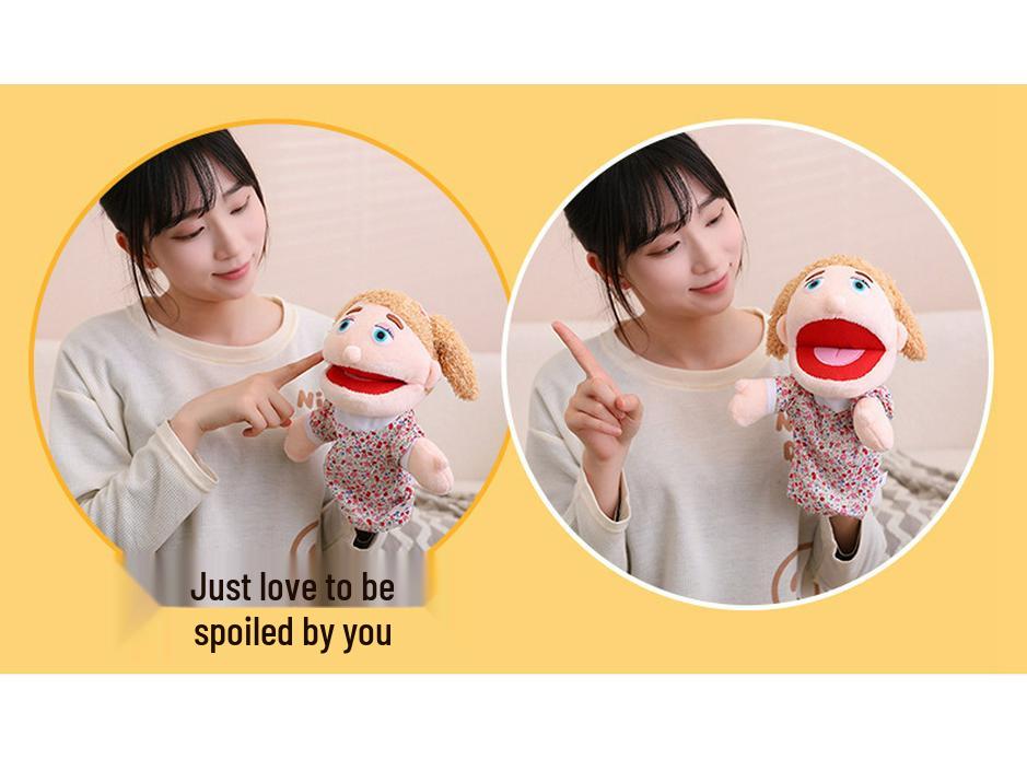 Movable Mouth Plush Hand Puppet for Kids' Performance