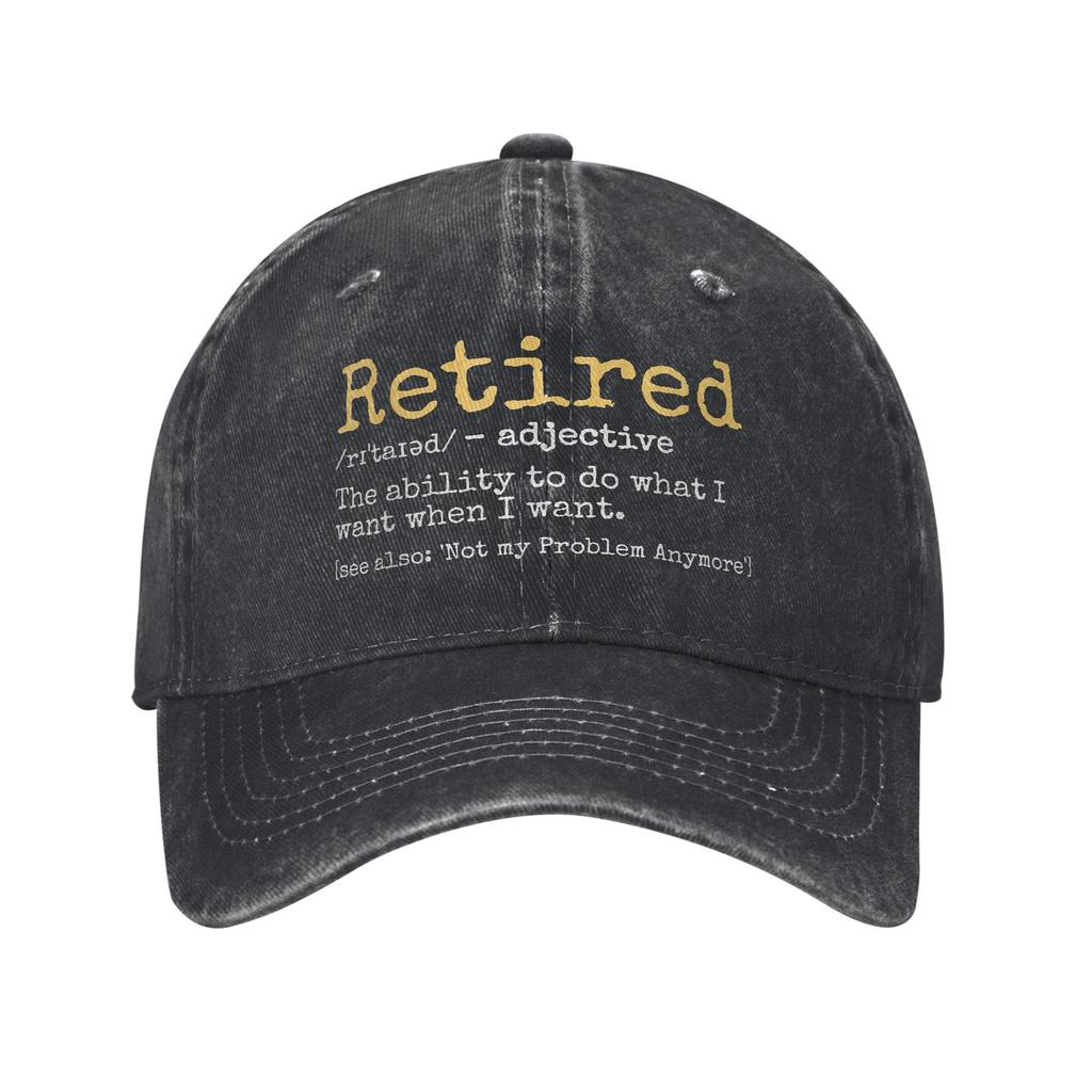 Fashion Retired Definition Funny Retirement Gag Baseball Cap Distressed Washed Snapback Outdoor Adjustable Caps Hat