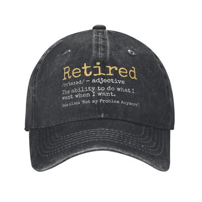 Fashion 2025 Retired Definition Funny RetireUnisext Gag Baseball Cap Unisex Distressed Washed Snapback Outdoor Adjustable Caps Hat