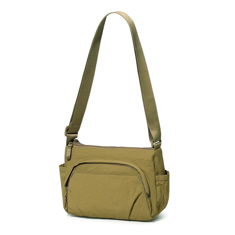 Solid Color Shoulder Bag Student Crossbody Bag Women's Large Capacity Lightweight Hobo Bag