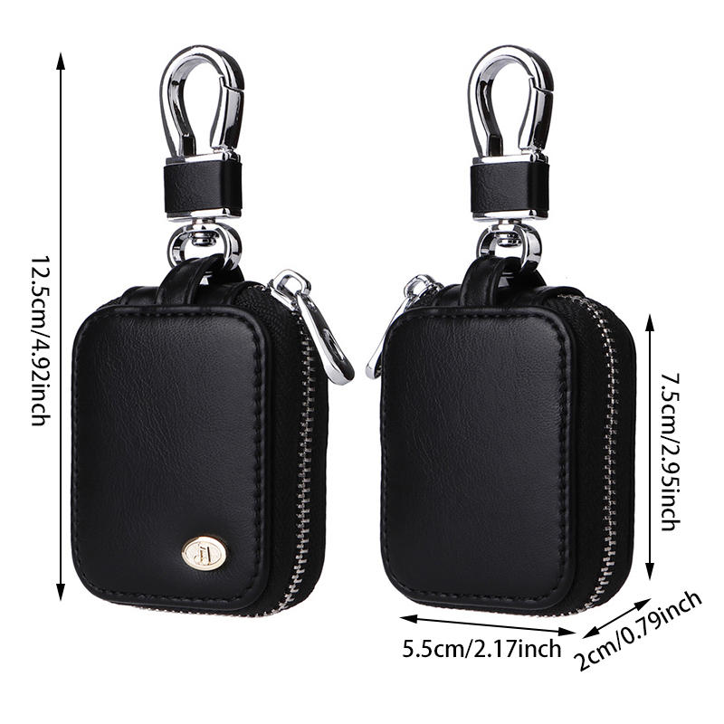 Compact Lightweight Travel Headphone Storage Case Women Men Wireless Earphones Earbud Protective Zipper Carrying Pouch with Keychain