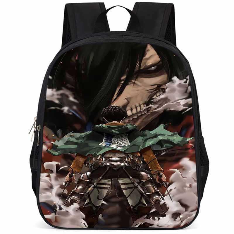Durable Attack On Titan Backpack For Elementary Students 15 Inch Large Capacity