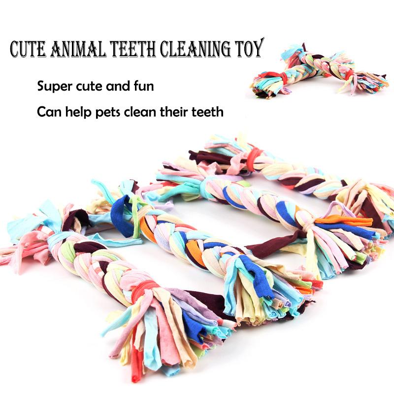 

Игрушки для домашних животных из хлопка с узлом Красочная эластичная веревка Игрушки для собак Развлечения