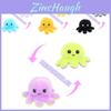 Portachiavi Polpo Peluche Reversibile Carino Adorabile Animale Che Cambia Umore Fascino per Borsa