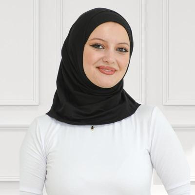 Hijab Esportivo Instantâneo Para Mulheres, Turbante Muçulmano de Algodão, Lenço de Cabeça Macio, Hijabs Prontos Para Vestir Roupas de Oração, Roupa Islâmica