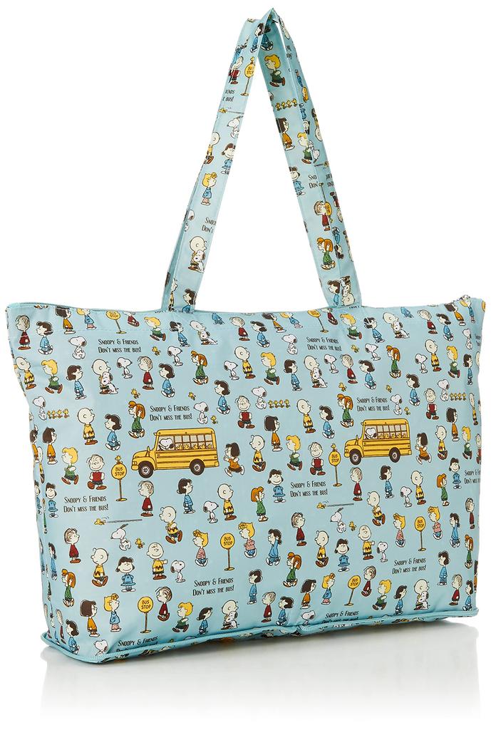Hapitas(R) Snoopy Foldable Tote Bag PN128 Bus Stop Blue H0001 PN128