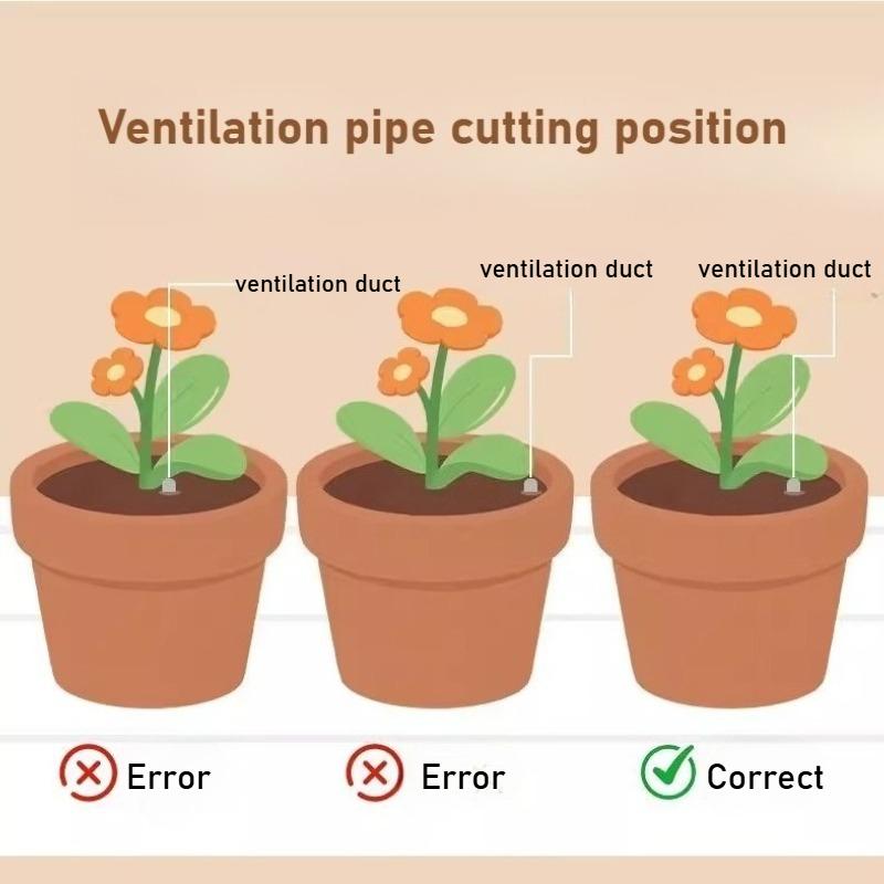 Pot Soil Ventilation Pipe, Breathable Pipe, Pot Soil Breathable Flowerpot Bottom, Extended Soil Flower Fertilization Pipe