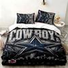 Dallas Cowboys 3pc set Perfect for bedroom use Comfortable bedding set includes a duvet cover and two pillowcases Ideal birthday or Christmas gift