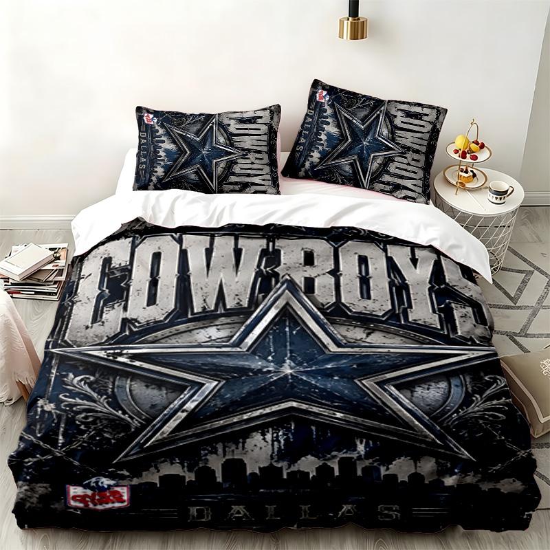 Dallas Cowboys 3pc set Perfect for bedroom use Comfortable bedding set includes a duvet cover and two pillowcases Ideal birthday or Christmas gift