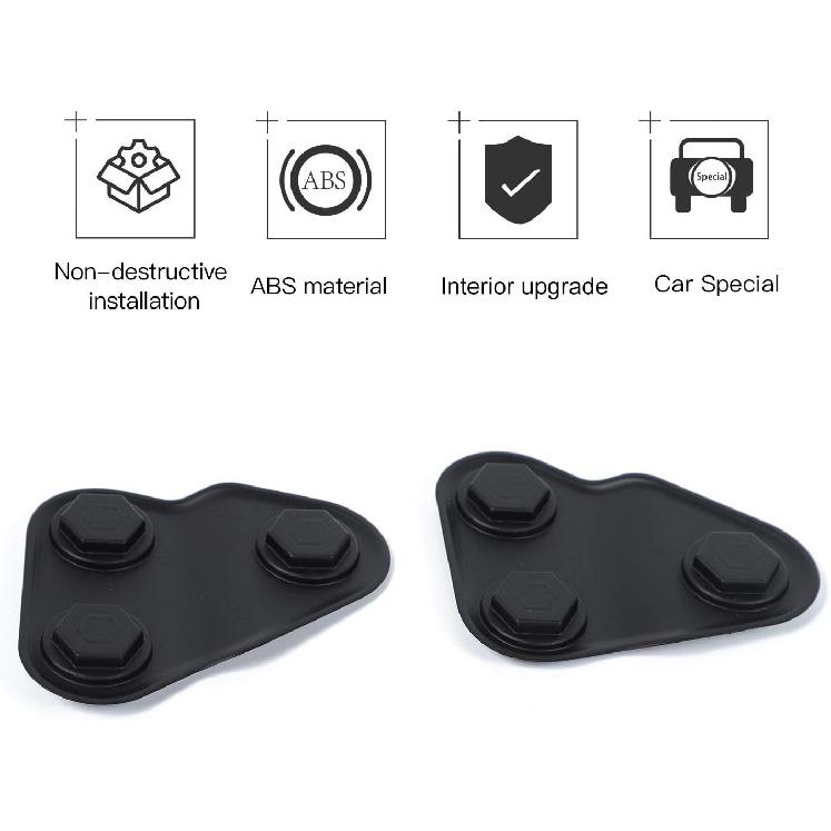 2PCS Door Screw Protector Cover Trim for 2018-2021 Jeep Wrangler JL JLU, for 2020-2021 Jeep Gladiator JT (Black)