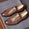 Leather One-Pedal Loafers Men'S High-End Business Commuting British Men'S Shoes First-Layer Cowhide Casual Leather Shoes