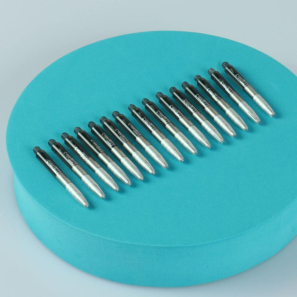CyeeLife 15 pièces de tiges et corps de fléchettes, pièces en aluminium et en plastique transparent