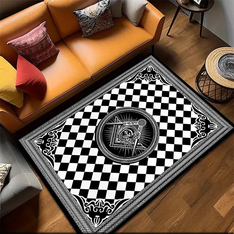 2026 New Style Recognized Freemasonry Carpet Rug for Living Room Bedroom Home Sofa Decoration,Kids play Non-slip Floor Mat