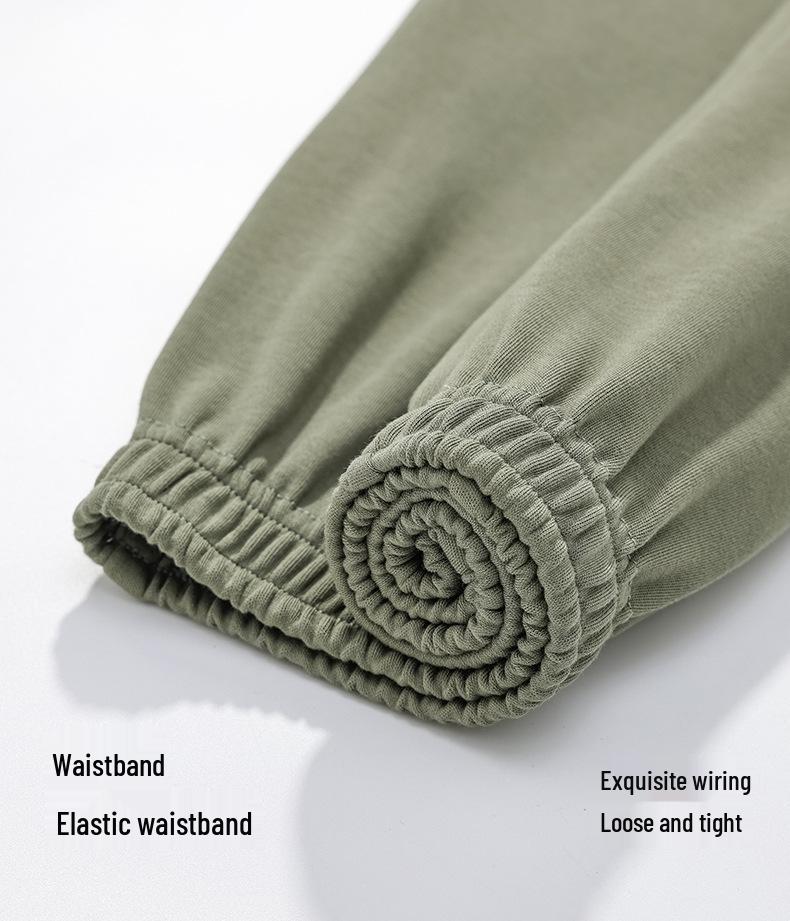 Herren Übergröße Reiner Baumwoll-Pyjama-Set - Langärmiger Cardigan für Herbst/Winter