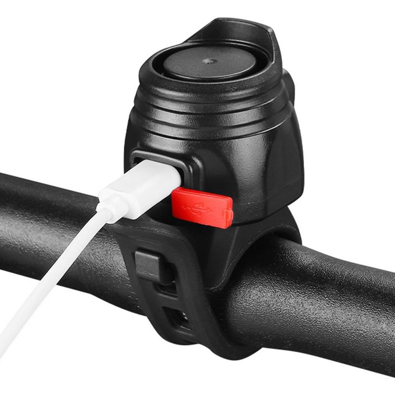 Bicycle Electric Horn USB Rechargeable Bike Bell MTBs Road Bike Horn 80 Db Bicycle Handlebar Alarm Ring Bell Cycling Accessories