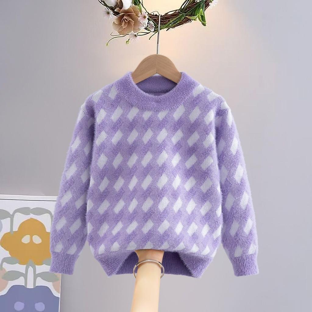 Chłopięcy sweter casualowy gruby splot dziecięcy na jesień i zimę