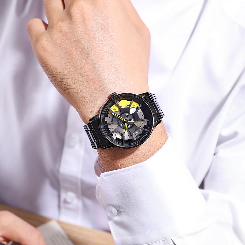 Korean Wheel Mechanical Creative Watch Men S, Sports Versatile Fashion Quartz Watch