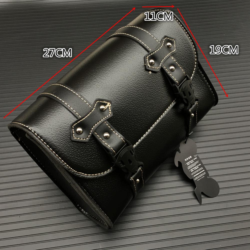 Universal Motorcycle Saddlebag Model Side PU Leather Luggage Saddle Bag Storage Tool Pouch For Harley Sportster XL883 XL1200