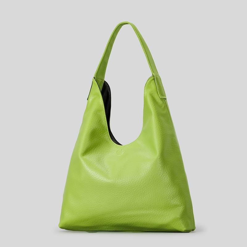 

Высококачественная одноплечевая сумка-ведро, сумка в простом и непринужденном стиле, сумка-тоут большой вместимости из мягкой кожи зелёный