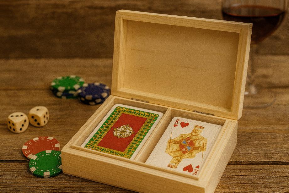 Spielkarten Piatnik Lux Tudor Rose In Holzbox