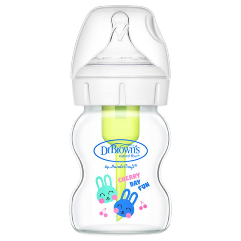 Dr. Brown's Anti-Colic Wide-Neck Glass Baby Bottle