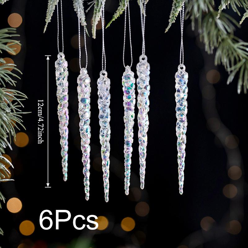 1 buc Acril Diverse Stiluri Cristal Clar Transparent Pandantive Pom de Crăciun Modelare Simulare Ornament de Casă Pandantiv Colorat