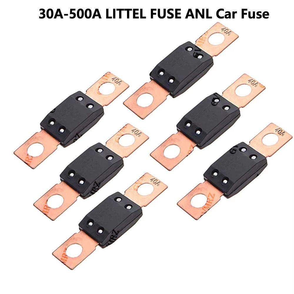 2Pcs 30A-500A ANL Car Fuse 32V Automotive Fuse Durable MEGA Fuse  for Car Audio Marine Boat