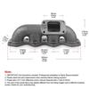 Novel-Turbo Manifold Fitting Cast Iron Header For Mazda Miata MX-5 1990-1993 1.6L T3/T4 Car Accessories