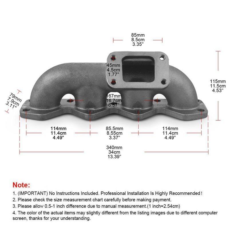 Novel-Turbo Manifold Fitting Cast Iron Header For Mazda Miata MX-5 1990-1993 1.6L T3/T4 Car Accessories