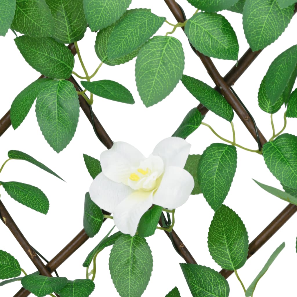 Climbing Grid with Artificial Ivy Expandable Green 186 x 30 cm