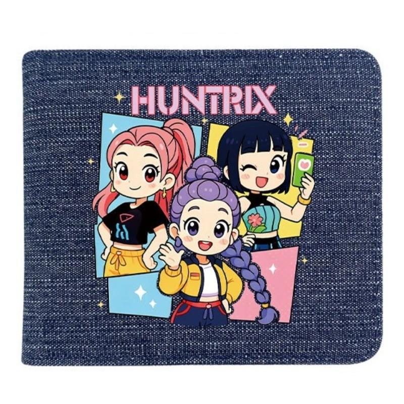 Fold Denim Kpop Hunters Rumi Zoey Mira Anime Wallet Short Purse