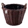 Dark Wicker Farm Basket For Harvesting Fruit, Vegetables, Potatoes, Flower Pot, Balloon, Without Insert