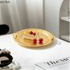 Hammer Patterned Metal Fruit Tray Ornament Dessert Plate Cake Plate Fruit Plates Salad Bowl Dim Sum Dish Storage Tray