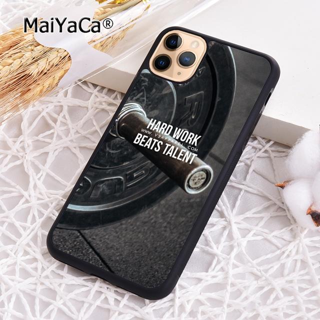

MaiYaCa Training Workout Gym Crossfit Quote Phone Case For iPhone 17 Air 16 15 plus 11 12 13 14 pro max coque iPhone 11pro max