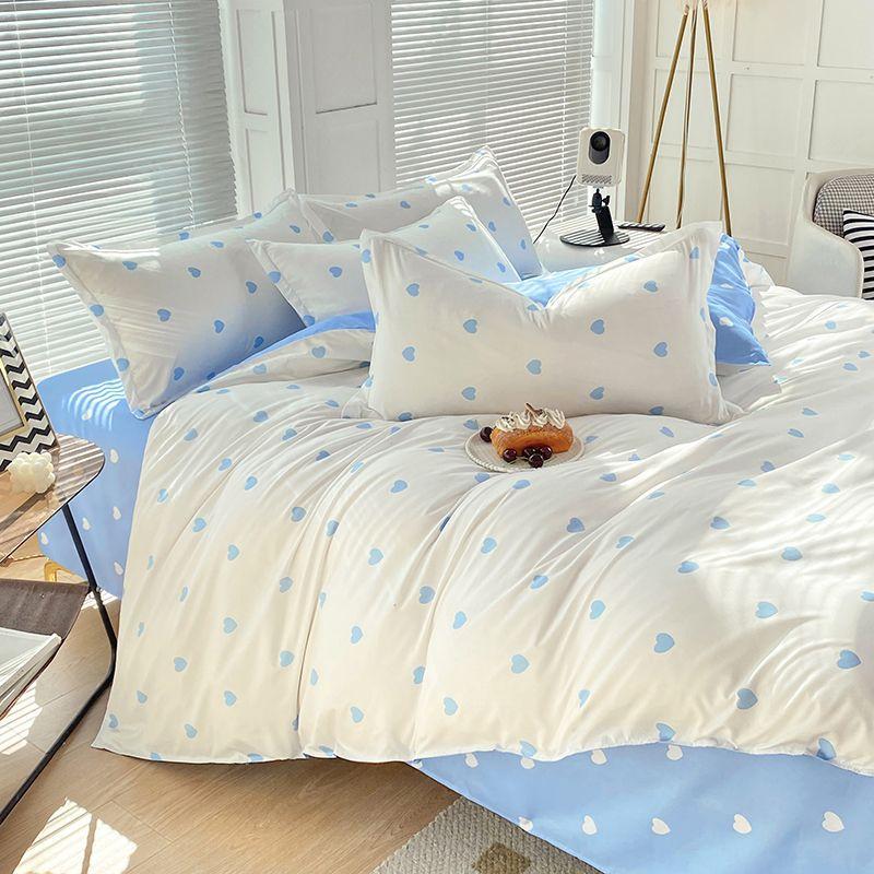 Small Fresh Bed Four-piece Dormitory Quilt Cover Three-piece Bed Sheet Set