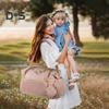 Mother Bag with Dual Handle Strap Large Capacity Multi Compartments Diaper Bag with Changing Pad Waterproof Organized Storage Bag for Baby Essentials