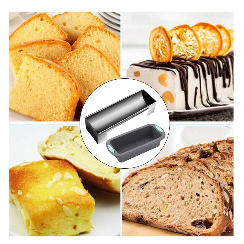 Non-Stick Stainless Steel Bread Baking Mold French Baguette Loaf Pan for Cake Rolls Pastry and Bread Rectangular Baking Tool