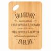 Cutting Board - PLANETEE - A Michaël Also Great - Engraved Bamboo - 30x20x1 Cm - Hole 24 Mm